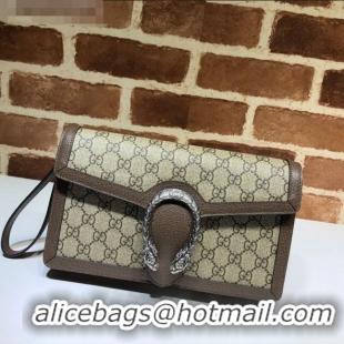 Market Sells Gucci Dionysus Leather Clutch Bag 621197 Beige/Brown 2021