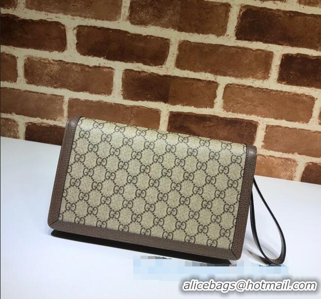 Market Sells Gucci Dionysus Leather Clutch Bag 621197 Beige/Brown 2021