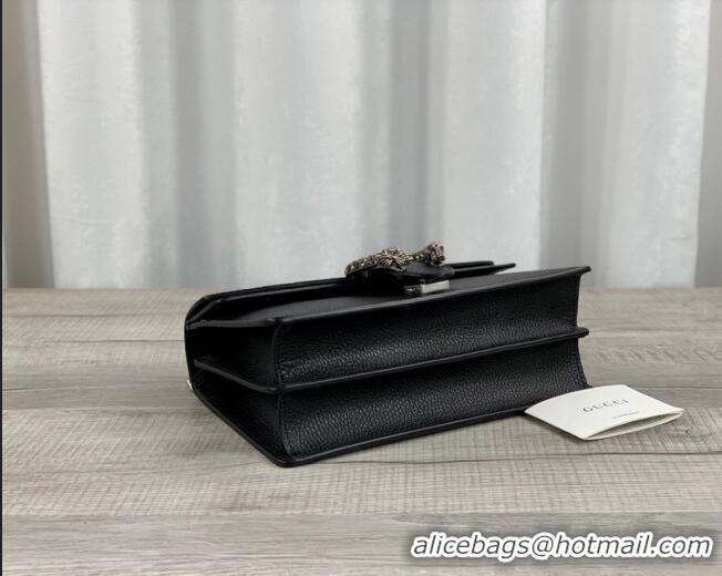 Top Quality Gucci Dionysus Leather Top Handle Bag 621512 Black 2021