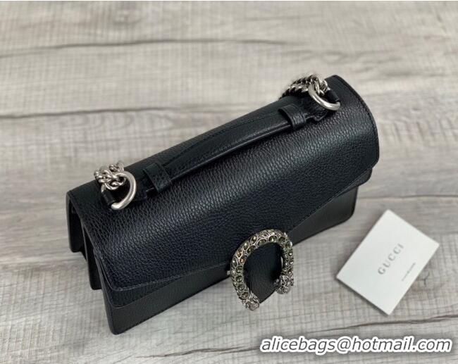 Top Quality Gucci Dionysus Leather Top Handle Bag 621512 Black 2021