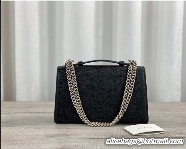 Top Quality Gucci Dionysus Leather Top Handle Bag 621512 Black 2021