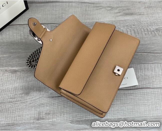 Popular Style Gucci Dionysus Leather Top Handle Bag 621512 Apricot 2021