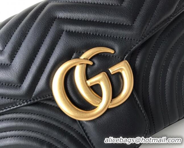 New Style Gucci GG Marmont Medium Matelassé Shoulder Bag 443496 Black 2021