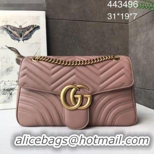 Low Price Gucci GG Marmont Medium Matelassé Shoulder Bag 443496 Nude 2021