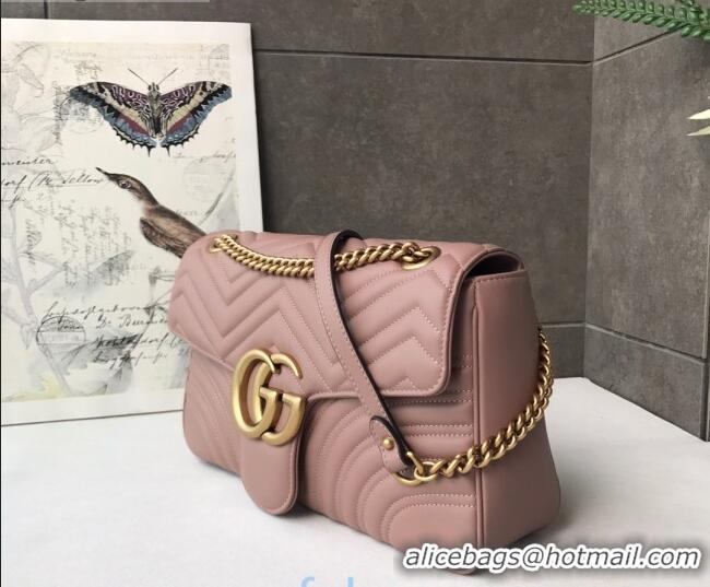 Low Price Gucci GG Marmont Medium Matelassé Shoulder Bag 443496 Nude 2021