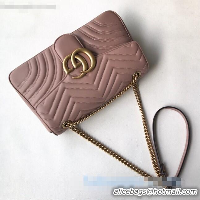 Low Price Gucci GG Marmont Medium Matelassé Shoulder Bag 443496 Nude 2021