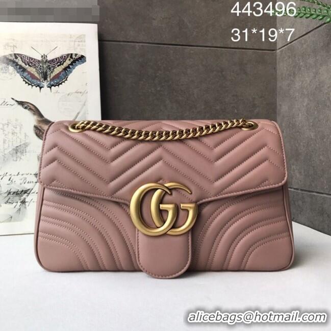 Low Price Gucci GG Marmont Medium Matelassé Shoulder Bag 443496 Nude 2021