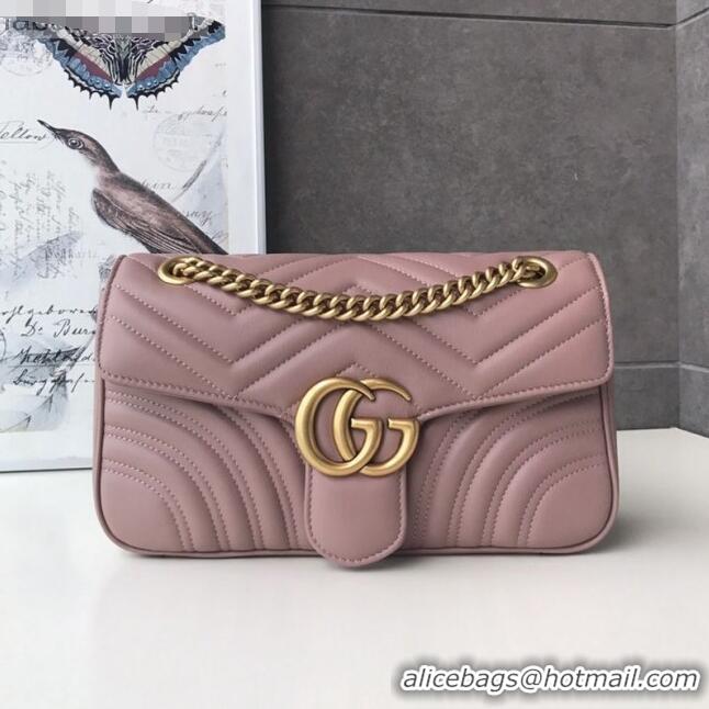 Unique Discount Gucci GG Marmont Small Shoulder Bag 443497 Nude/Gold 2021