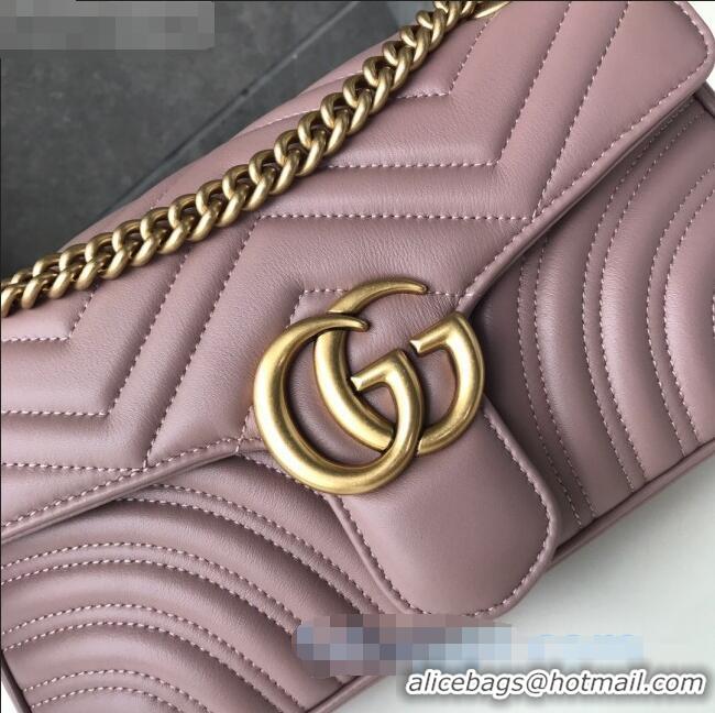 Unique Discount Gucci GG Marmont Small Shoulder Bag 443497 Nude/Gold 2021