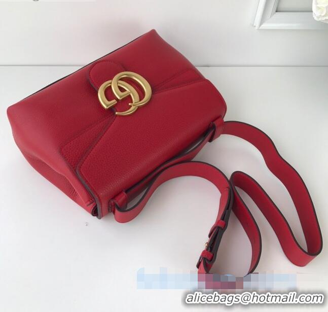 Noble Cheapest Gucci GG Marmont Leather Shoulder Bag 401173 Red 2021