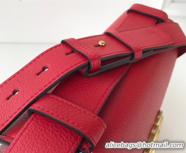 Noble Cheapest Gucci GG Marmont Leather Shoulder Bag 401173 Red 2021