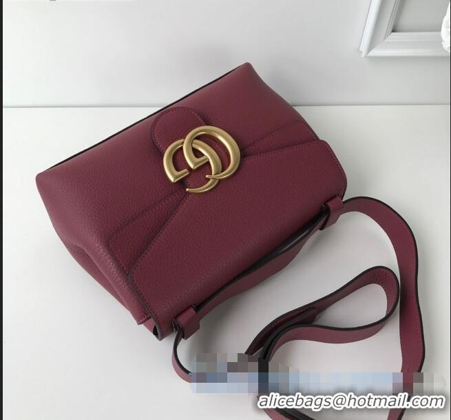 Low Price Gucci GG Marmont Leather Shoulder Bag 401173 Fuchsia 2021