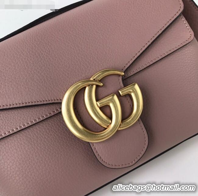 Good Taste Gucci GG Marmont Leather Shoulder Bag 401173 Nude 2021