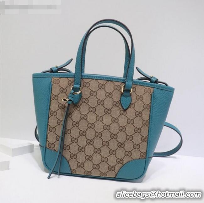 Buy Discount Gucci GG Canvas and Leather Tote Bag 449241 Blue 2021