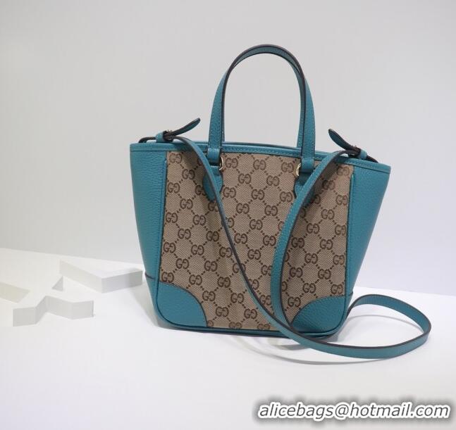 Buy Discount Gucci GG Canvas and Leather Tote Bag 449241 Blue 2021