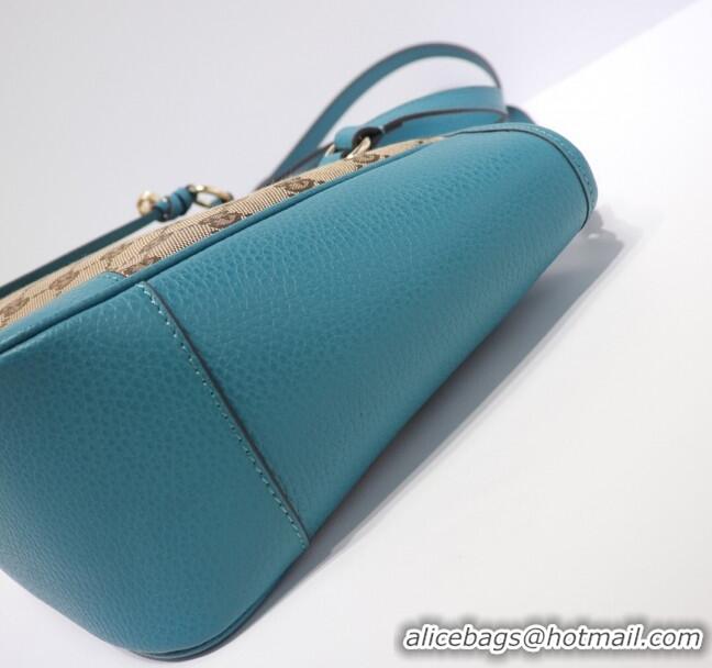 Buy Discount Gucci GG Canvas and Leather Tote Bag 449241 Blue 2021