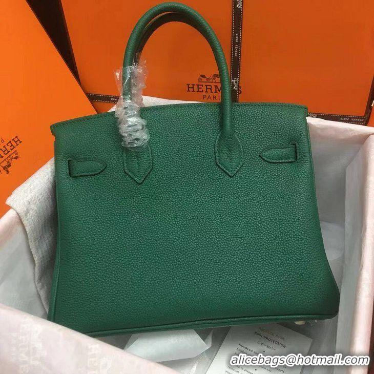 Top Quality Hermes Birkin 35 Bag In Leather With Gold Hardware 4200128 Green