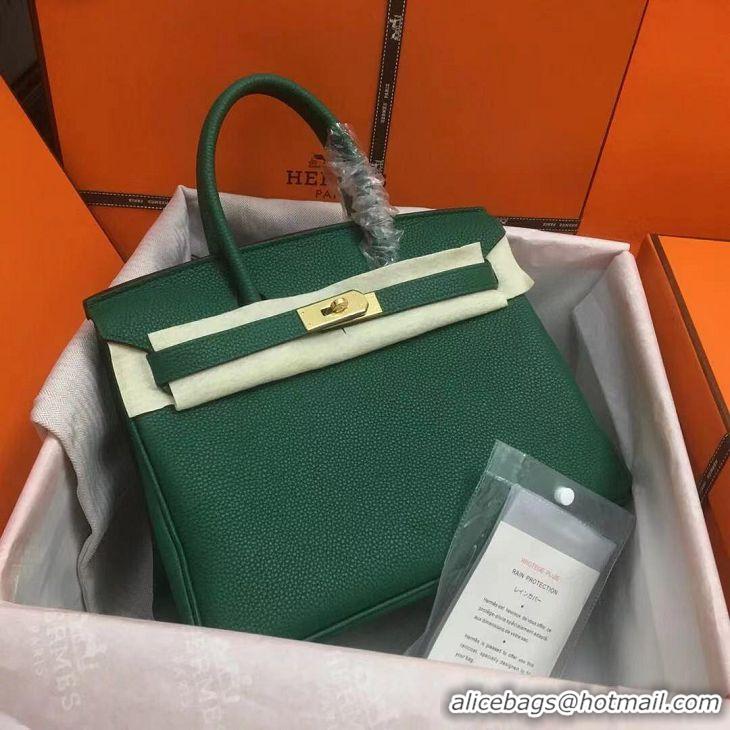 Top Quality Hermes Birkin 35 Bag In Leather With Gold Hardware 4200128 Green