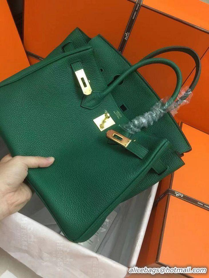 Top Quality Hermes Birkin 35 Bag In Leather With Gold Hardware 4200128 Green