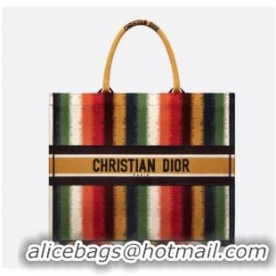 Trendy Design DIOR BOOK TOTE Multicolor D-Stripes Embroidery M1286Z