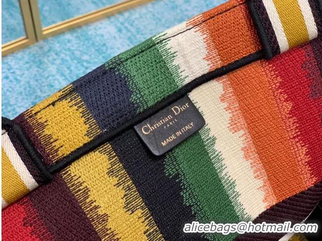 Trendy Design DIOR BOOK TOTE Multicolor D-Stripes Embroidery M1286Z