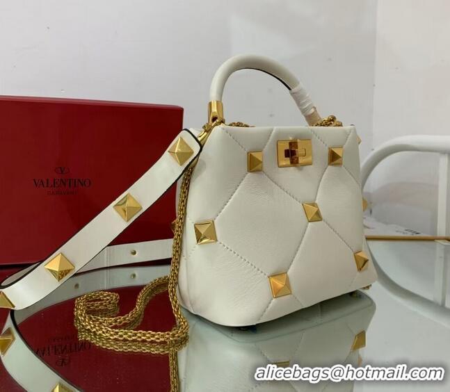 Discount Valentino medium Garavani Roman Stud V1198 White