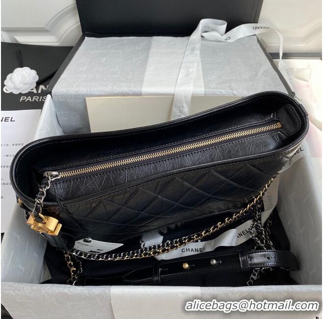 Luxury Cheap Chanel Original Leather Gabrielle Hobo Bag A93824 Black