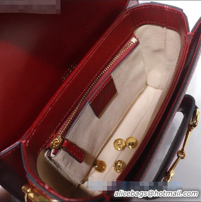 Gucci GG Canvas 1955 Horsebit Mini Shoulder Bag 602205 Red 2021