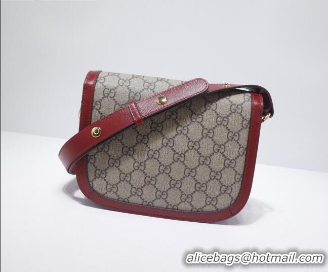 Gucci GG Canvas 1955 Horsebit Mini Shoulder Bag 602205 Red 2021