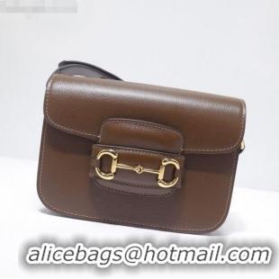 Buy Grade Gucci Leather 1955 Horsebit Mini Shoulder Bag 602205 Brown 2021