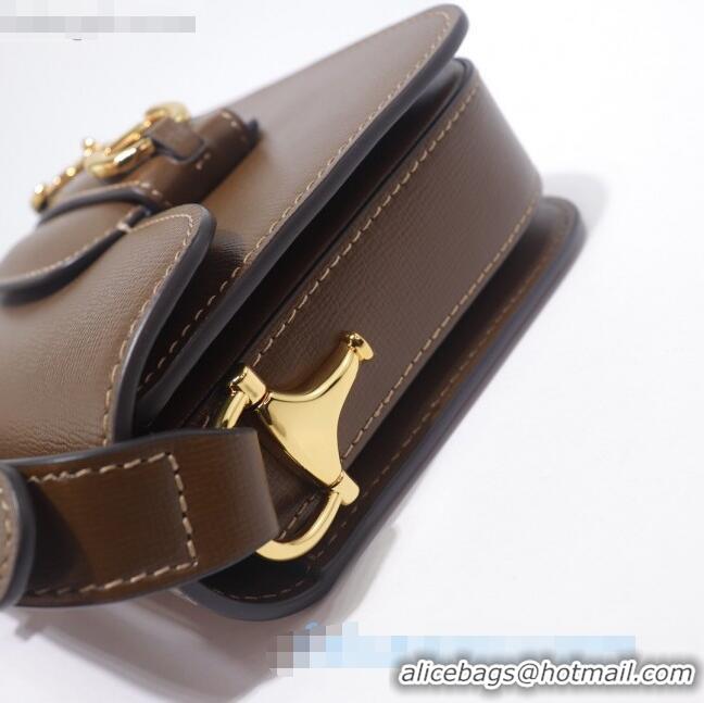 Buy Grade Gucci Leather 1955 Horsebit Mini Shoulder Bag 602205 Brown 2021