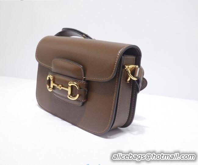 Buy Grade Gucci Leather 1955 Horsebit Mini Shoulder Bag 602205 Brown 2021