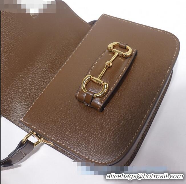 Buy Grade Gucci Leather 1955 Horsebit Mini Shoulder Bag 602205 Brown 2021