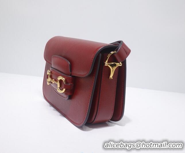 Inexpensive Gucci Leather 1955 Horsebit Mini Shoulder Bag 602205 Red 2021