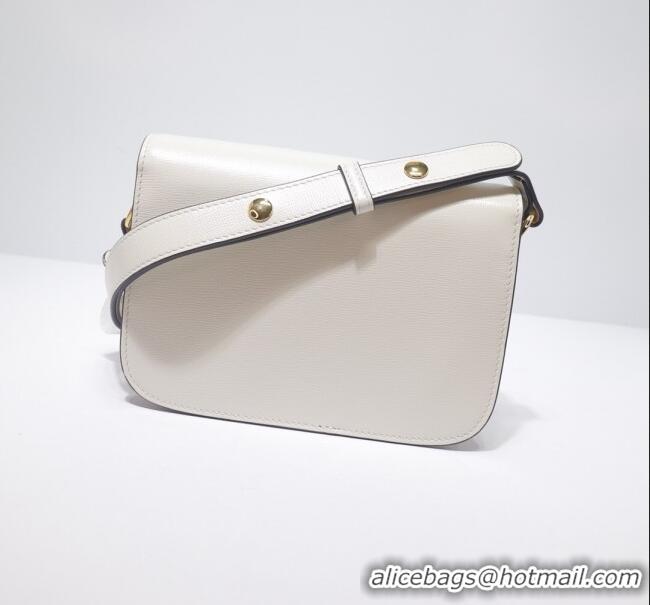 Classic Gucci Leather 1955 Horsebit Mini Shoulder Bag 602205 White 2021