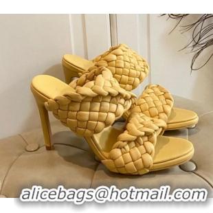 Good Quality Bottega Veneta The Curve Heel Sandals 11cm 030901 Yellow