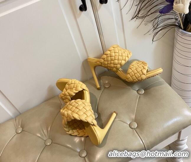 Good Quality Bottega Veneta The Curve Heel Sandals 11cm 030901 Yellow