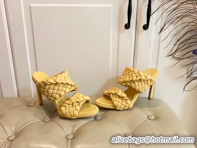 Good Quality Bottega Veneta The Curve Heel Sandals 11cm 030901 Yellow