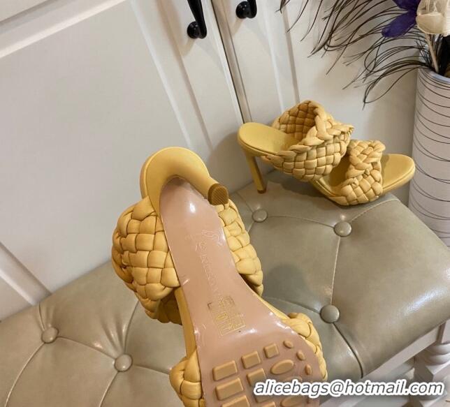 Good Quality Bottega Veneta The Curve Heel Sandals 11cm 030901 Yellow