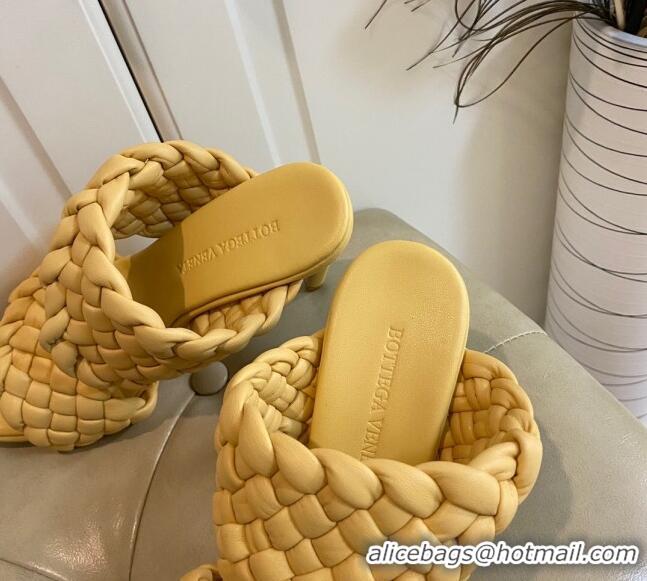 Good Quality Bottega Veneta The Curve Heel Sandals 11cm 030901 Yellow