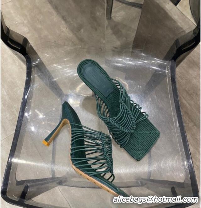 Grade Design Bottega Veneta Stretch Strap Heel Sandals 9cm 030906 Green