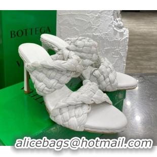 Cute Bottega Veneta The Curve Raffia Heel Sandals 9.5cm 030910 White