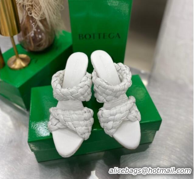 Cute Bottega Veneta The Curve Raffia Heel Sandals 9.5cm 030910 White