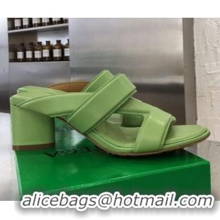 New Fashion Bottega Veneta Band Calfskin Heel 5cm Sandals 033138 Green