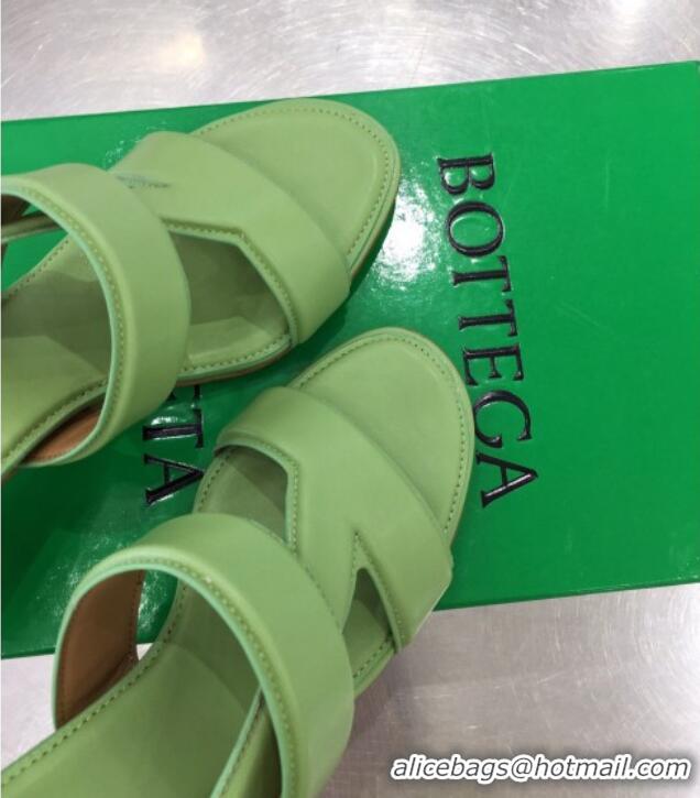 New Fashion Bottega Veneta Band Calfskin Heel 5cm Sandals 033138 Green