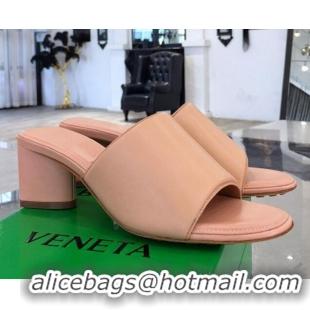 Cute Bottega Veneta Band Calfskin Heel 5cm Sandals 033150 Pink