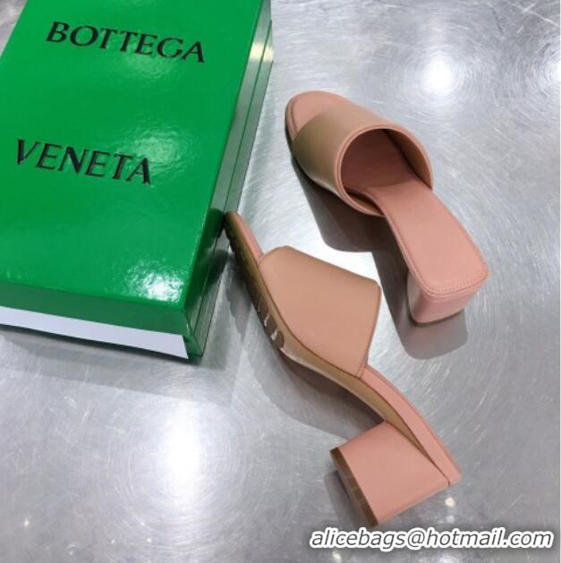 Cute Bottega Veneta Band Calfskin Heel 5cm Sandals 033150 Pink