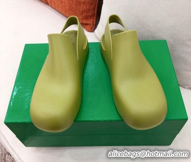 Affordable Price Bottega Veneta Rubber Puddle Slingback Flat Shoe 040973 Green