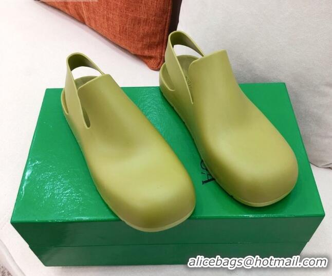 Affordable Price Bottega Veneta Rubber Puddle Slingback Flat Shoe 040973 Green