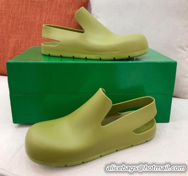 Affordable Price Bottega Veneta Rubber Puddle Slingback Flat Shoe 040973 Green